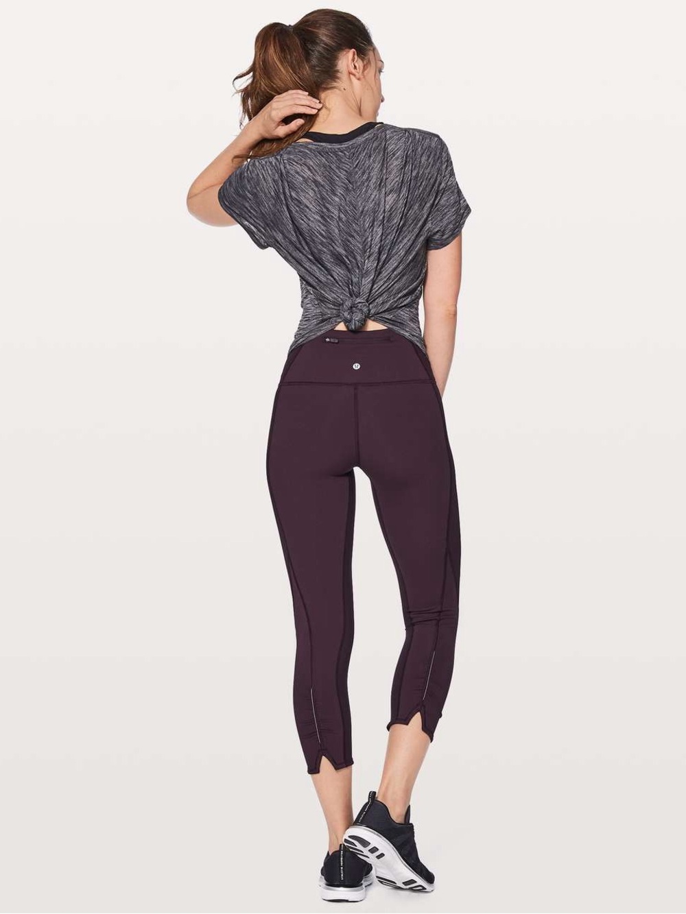 Lululemon On Your Mark Crop 23" Leggings Black Cherry Size 6